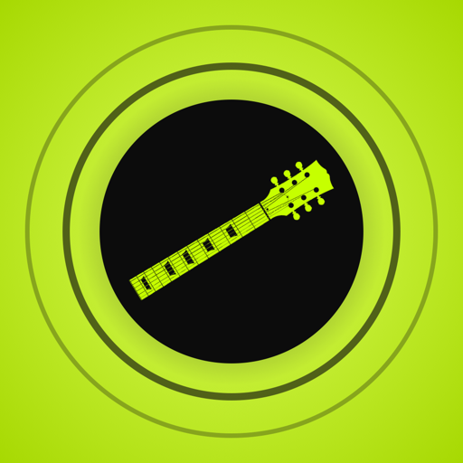 FretPilot Pro app icon — a lime guitar neck on a dark dial